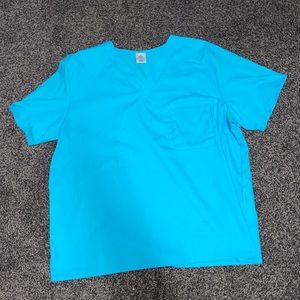 Blue scrub top size large